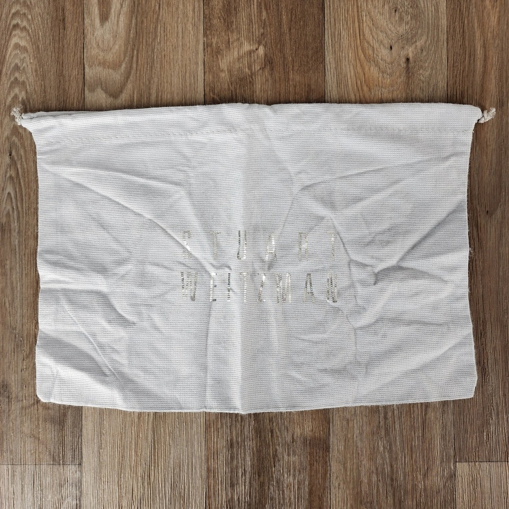 Stuart Weitzman White Dust Bag Shoe Accessory Storage Pouch